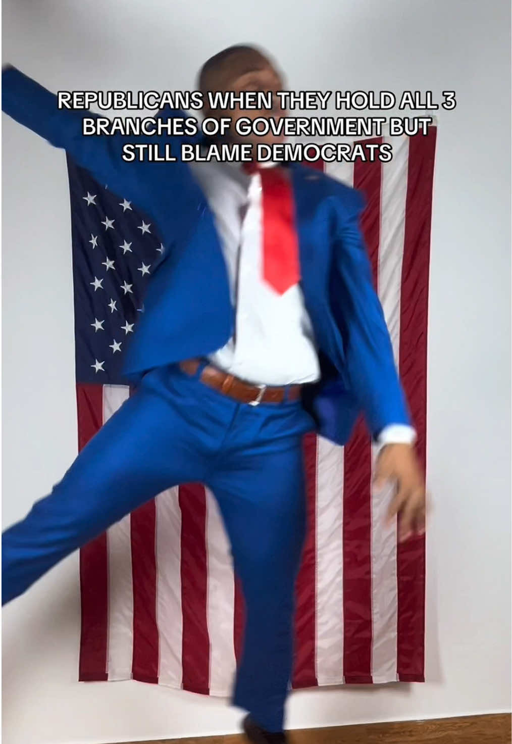 REPUBLICANS WHEN THEY HOLD ALL 3 BRANCHES OF GOVERNMENT BUT STILL BLAME DEMOCRATS #america #satire #politics #fyp #trump 