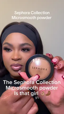 The only powder you need this @Sephora Collection Microsmooth powder is everything it blurs and it’s so good . I hit pan I need to open a new one soon 🫶🏽 #sephoracollection #pressedpowder #microsmoothpowder #makeup #blackgirlmakeup 