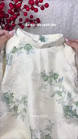 Áo dài cách tân cổ trụ dáng suông thêu hoa #aodaitet #aodaicachtan #aodai #thoitrang #fypシ゚ 