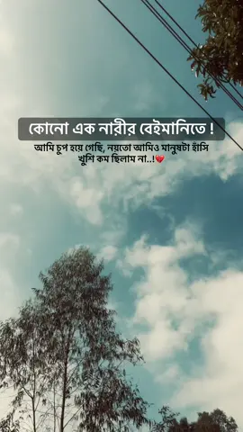 কোনো এক নারীর বেইমানিতে আমি চুপ হয়ে গেছি, নয়তো আমিও মানুষটা হাঁসি খুশি কম ছিলাম না..!💔#fyp #foryou #trending #travel #tiktokbangladesh 