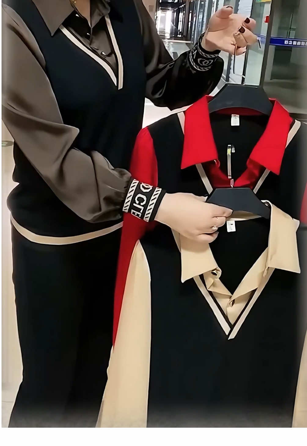 Áo sơ mi giả 2 lớp mặc thu đông cho nữ #aothudong #aosomikieu #aodaitay #thoitrangtrungnien #xuhuongtiktok 