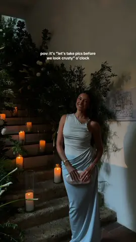 Went downhill from here…😂 This dress was definitely the right choice!💙✨ @Revolve #weddingguests #weddingguestdress #revolvepartner #destinationwedding #cartagena 