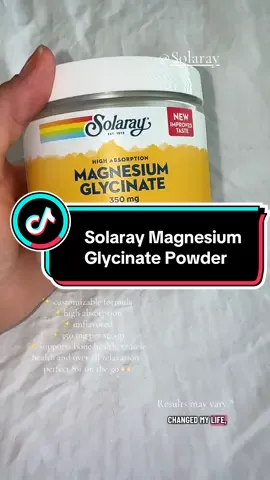 @Solaray has some of the best nutritional supplements out there! Their customizable magnesium glycinate powder is so helpful on the days I’m really busy or stressed!!  #solaray #solaraymagnesiumglycinate #health #StressRelief #tiktokshopcreatorpicks 