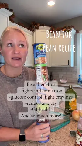 Let’s talk bean tok recipe below! 2 cups of beans daily have so many health benefits! Gi health, anti inflammatory, anti anxiety/depression, heart health, glucose control, appetite control - all the things, why not try it!!!!  I’m the only one I. My family that eats beans - they just don’t know what they’re missing! Recipe: 2 cans beans: I used chickpeas and black beans. Cucimber. Red pepper - optional Onion, red preferred. Salami. Feta cheese. Pepperoncini. Dressing: Olive oil Red wine viniger Lemon Pepperoncini juice Parmesan This recipe seriously get better the longer it sits!  Enjoy! #beans #beantok #beanrecipe #healthyeating 