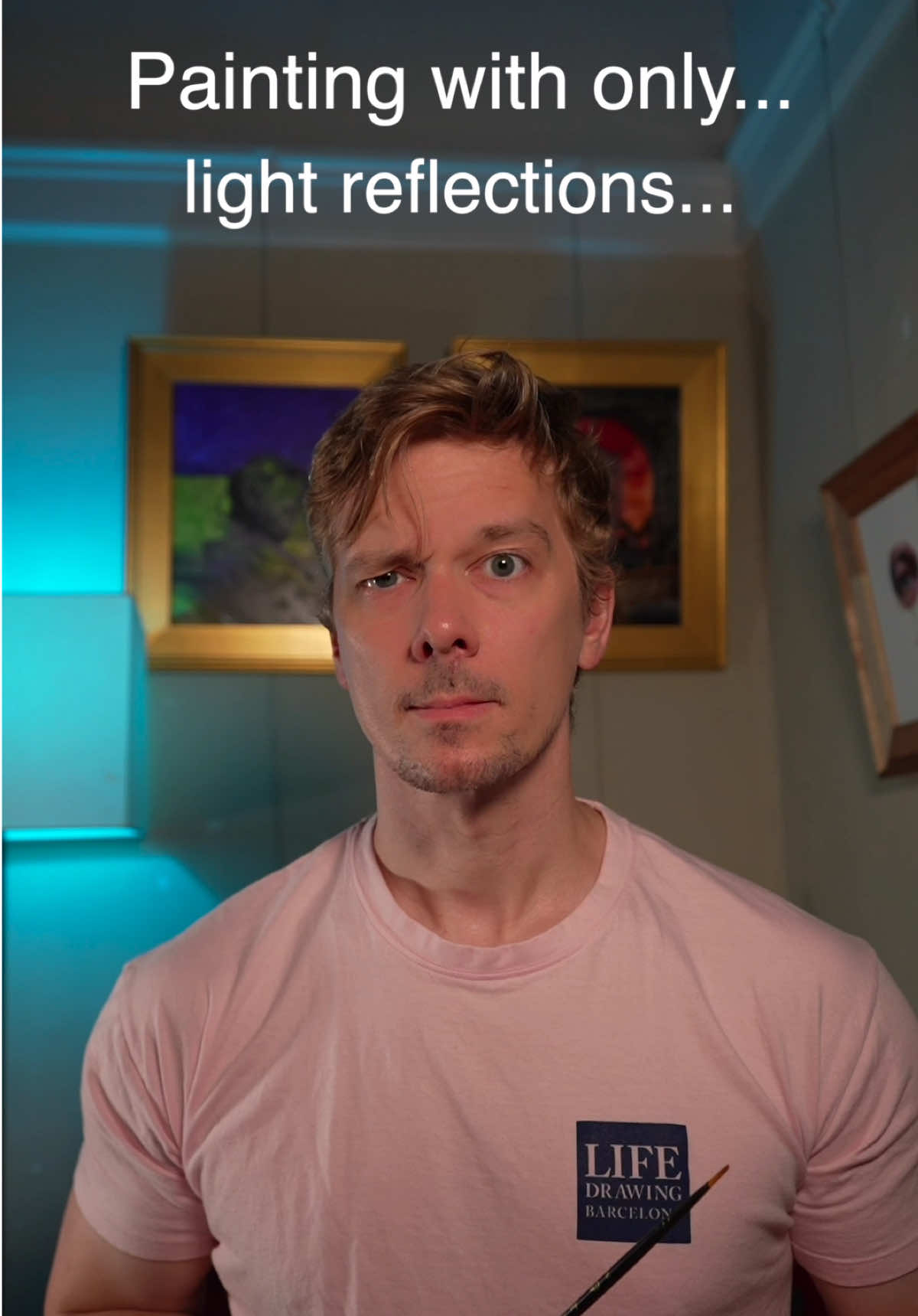 Painting with reflections…using only white? #artchallenge #painting #art