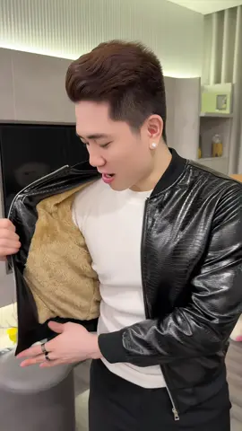 Áo Khoác Bomber Da Lót Lông MK