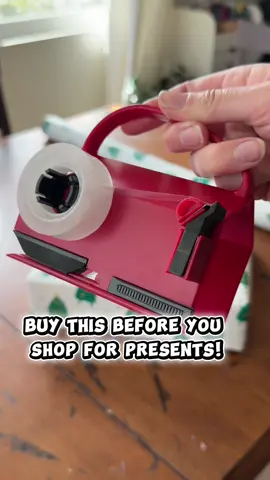 And it comes in a 2 pack! Make your life easier this holiday season with a wrapping paper cutter and tape dispenser all in one! #wrappinggifts #wrappinghacks #wrappingpresents #christmashack #wrappingpapercutter 