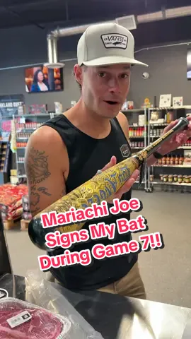 What. Are. The. Freakin’. Chances!?!?  The man. The myth. The legend himself. Joe Kelly, who’s not just a customer. But has become a friend! I told him about this extremely limited edition @Los Angeles Dodgers 2024 World Series @Pillbox Bat Company x  @Mister Cartoon collab bat I was fortunate enough to cop. Joe has a tattoo from Mr. Cartoon. I asked if he’d be willing to sign it…”absolutely, bring it in!” And tonight, of all nights. Game 7 of the 2025 World Series…we made it happen! Thank you SO much, Joe! Dodgers in 7. LFG!!! @King’s Meat & Bbq Supply Co.  . . . . . . . . . . . #adventuresofafatguy #AOAFG #joekelly #dodgers #WorldSeries  