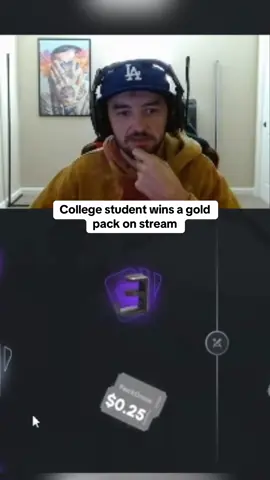 College student wins a gold pack on stream #kickstreaming 