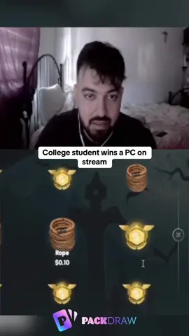 College student wins a PC on stream #kickstreaming 