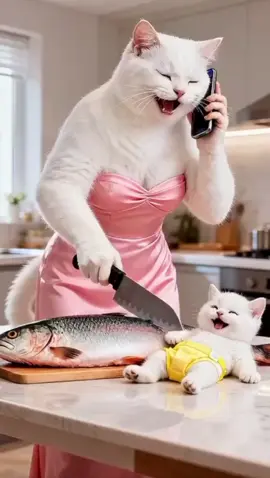 #fyp #funny #aicats #catsoftiktok #cateating 