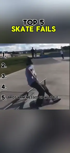 top 5 skate fails #fyp #ranking #skating #sports #viral 