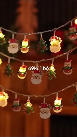 Dây đèn led trang trí giáng sinh hình ông già noel dễ thương, pin hoặc cắm điện 3m-5m #trangtrinoel#daydentrangtri#daydengiangsinh#daydenonggianoel#trangtrigiangsinh