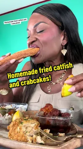 Homemade fried catfish and crabcakes!