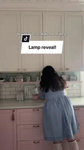 Finished my thrifted lamp makeover and I’m officially a kitchen lamp girlie! 🎀 I wallpapered the shade to match my kitchen (because obviously), added bias tape for flair, and glued on 100 pink bows to the base with E6000 and hot glue — because I believe in commitment. 💕 Would you ever make a lamp this extra or just cheer me on from afar?