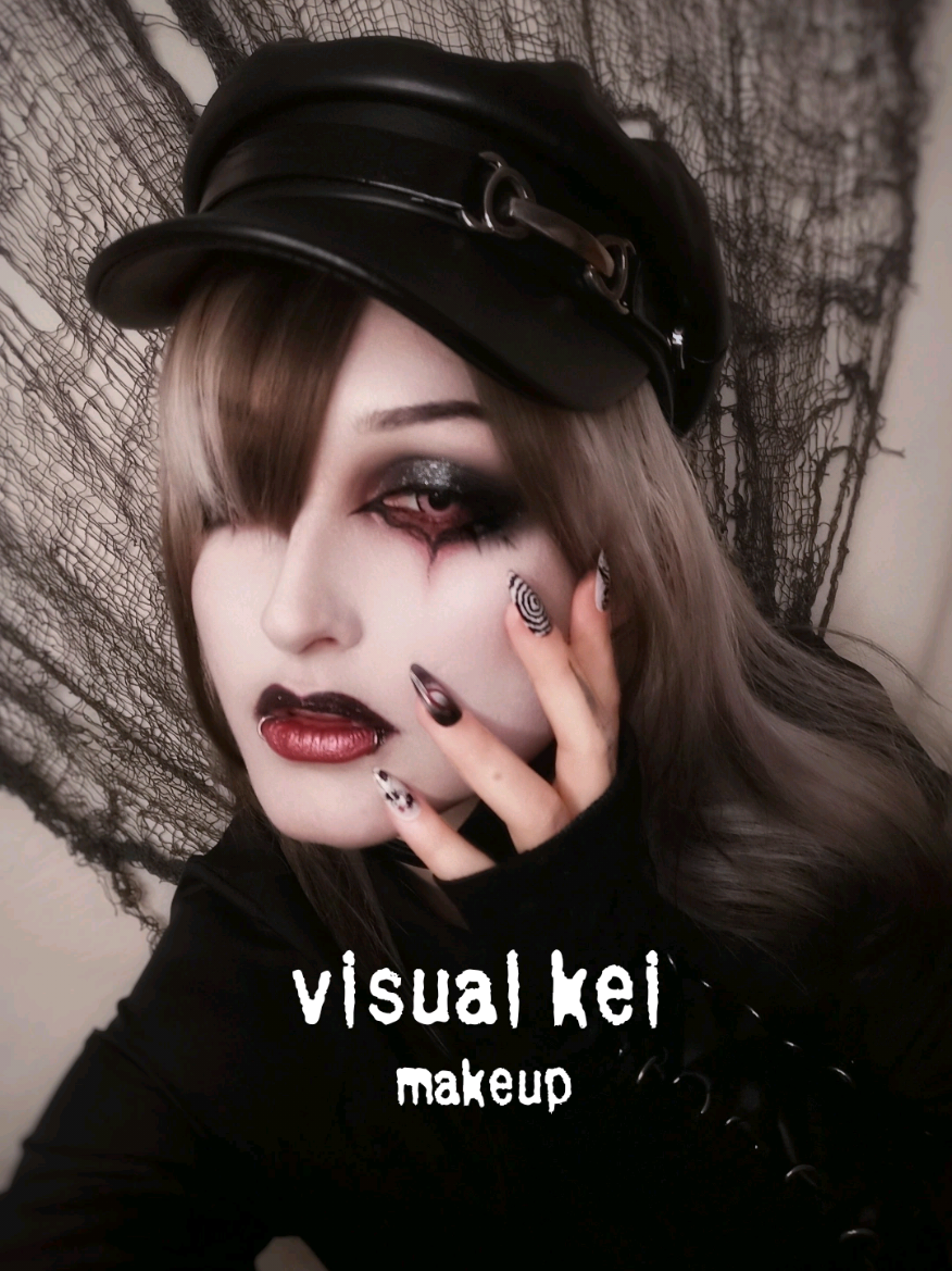 🖤 Visual Kei 🖤 Primera vez haciendo este maquillaje, tenía ganas desde hace muchísimo y adoro🤌🏻🤌🏻 #visualKei #vkei #moshimoshi #makeup #fyp