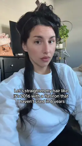 Ah the smell of frying your hair on a Sunday afternoon #flatiron  #hairtok #straighthair #2016 #forthegirls 