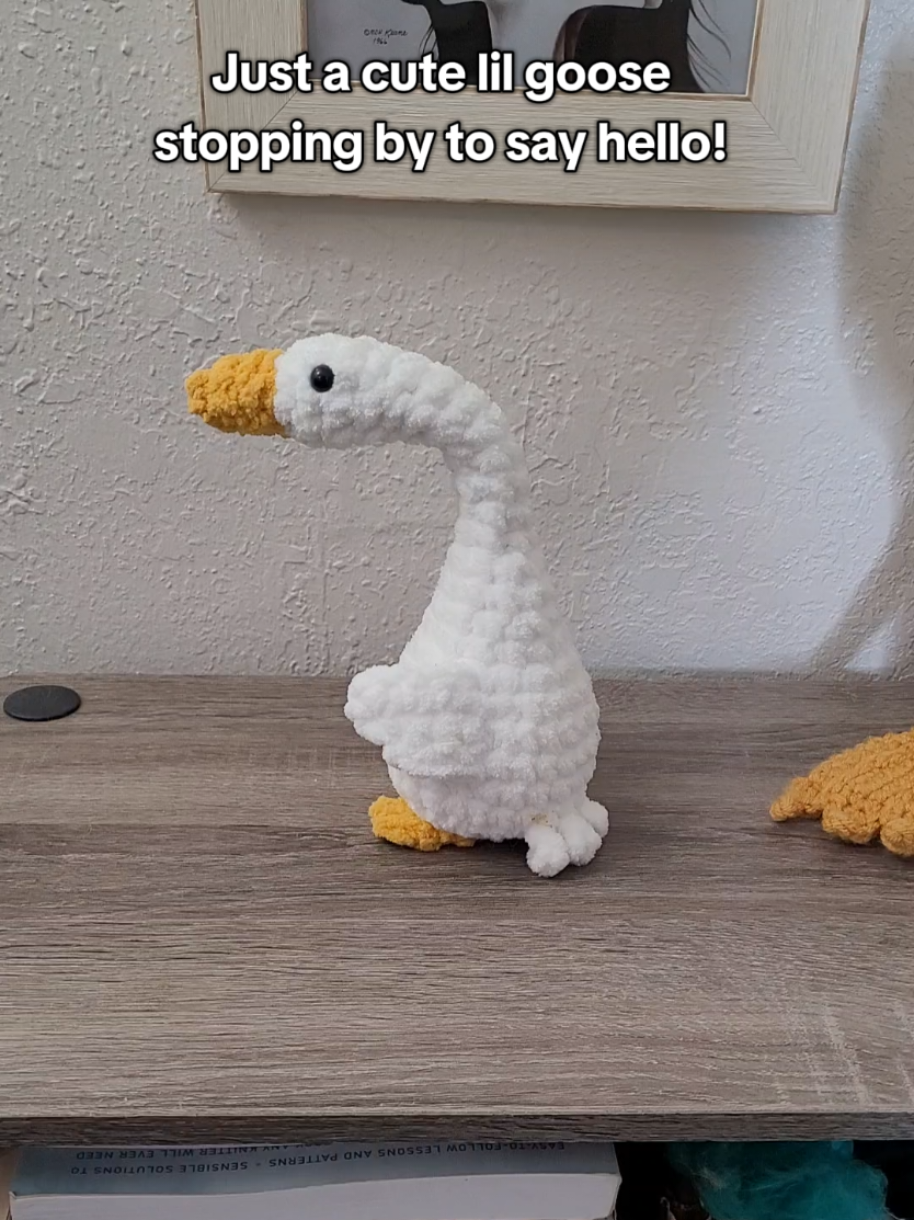 Goosetav says hello! 👋🪿❤️ Make your own lil goose friend with my Goosetav the Tiny Goose pattern. The video tutorial is FREE on my Yew Tewb, and the PDF pattern is available on my website, Ravelry and Etsy 🪿🧶 Tags #crochetgoose #goose #crochetstuffedanimals #amigurumi #crochetinspiration 