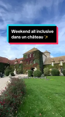 WEEK-END TOUT COMPRIS dans un château à 1h de Paris ✨ Pour nos 3 ans de mariage avec Stéphane, j’avais envie d’un week-end cocooning sans rien avoir à organiser… et j’ai trouvé le concept parfait au Château de Villiers-le-Mahieu, dans les Yvelines, avec @lesmaisonsdecampagne Un château somptueux entouré d’eau, avec un immense parc, un spa, une piscine, un cinéma, des activités sportives (tennis, golf, vélo, barque…) et même des ateliers créatifs ! Et le meilleur ? Tout est inclus : hébergement, repas, boissons, goûter, apéro, brunch du dimanche… tout est fait maison avec des produits locaux et présenté sous forme de buffets à volonté, le paradis ✨ Que vous veniez en couple ou en famille, c’est vraiment le lieu parfait pour déconnecter complètement le temps d’un week-end. 💶 à partir de 332€ la nuit pour 2 personne (repas, boissons, activités)  ℹ️Possibilité de venir à la journée pour le brunch du dimanche : 10h à 18h, avec accès à l'ensemble du domaine et des activités (hors Spa & espace bien-être) - 95€/adulte, 45€/enfant 🚆 Ligne N depuis la gare Montparnasse jusqu’à Garancière-la-Queue puis transfert en taxi à organiser avec l’hôtel 🚗En voiture, environ 1h depuis Paris 📍 Rue du Ctre, 78770 Villiers-le-Mahieu ✨partage spontané  #weekendparis #exploreparis #ideeweekend 