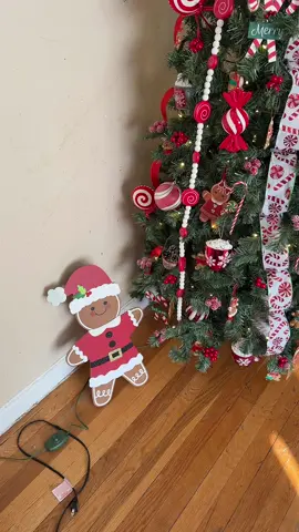 She is 98% done just have to grab some finishing touches. This is tree 1 of 2.  #christmas #christmastree #trending #gingerbread 