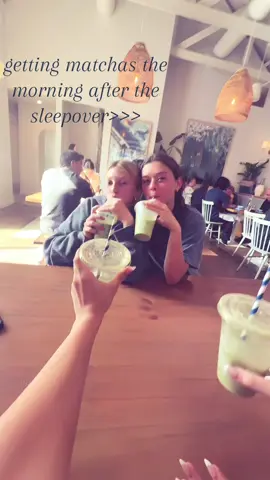 matcha after the sleepover!! @bluestonelane 👏🏻👏🏻 #fyp #viral #matcha #BestFriends #blowthisup 