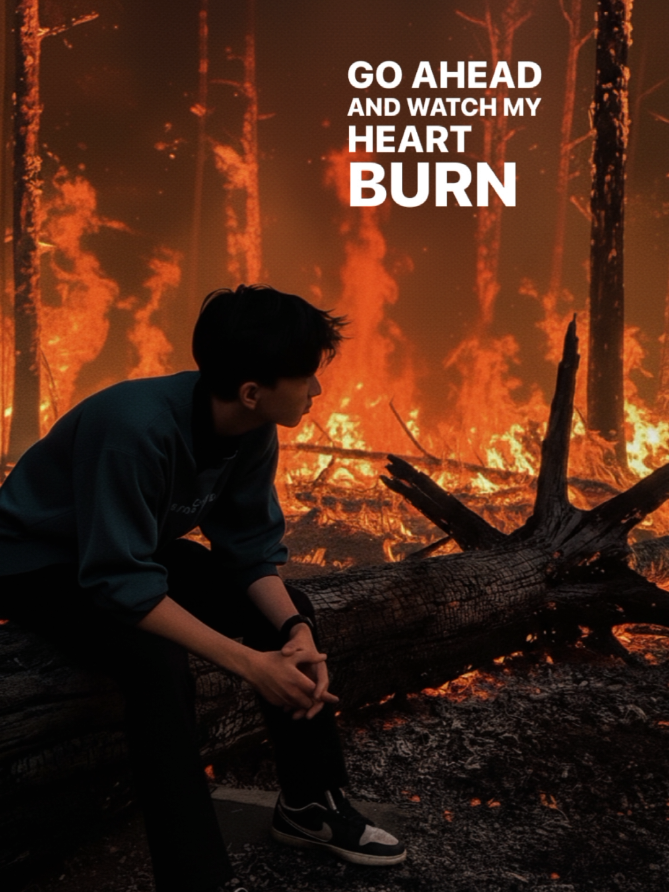 prompt: create a night photo in a forest with a lot of fire where trees and everything are burning. This panoramic view should be a little blurry, and the man sit on some woods, look at the raging fire. The photo should look like it was taken with an iPhone, with a slightly blurry background. Use the same man from the photo I'm giving you, and don't change the pose or position; do not change the man position or pose, you just need to edit the background and don't change or do anything to he man on the photo. #fyp #repost #gemini #ai 