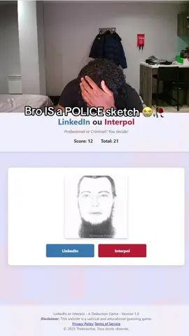 Bro IS a POLICE sketch 😭😭😭 #linkedin #criminal #interpol #twitch #clip 