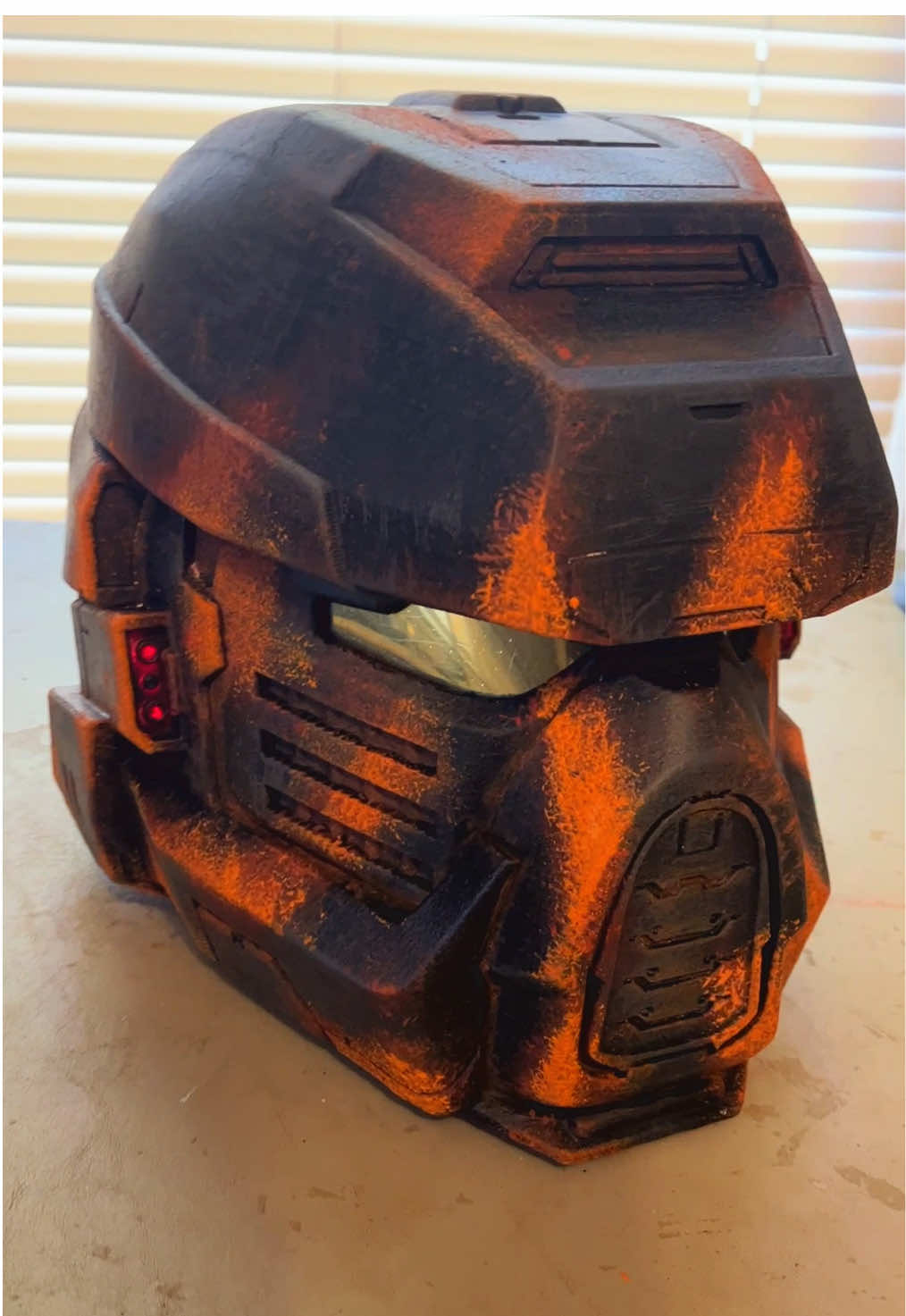 The finished Infected Hau/ spartan mashup helmet designed by wernissage on insta and modeled by @Galactic Armory 