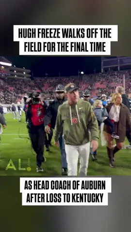 Hugh Freeze walks off the field at Jordan-Hare Stadium for the final time as head coach of the Auburn Tigers.  #wareagle #wde #auburn #auburntigers #auburnfootball    