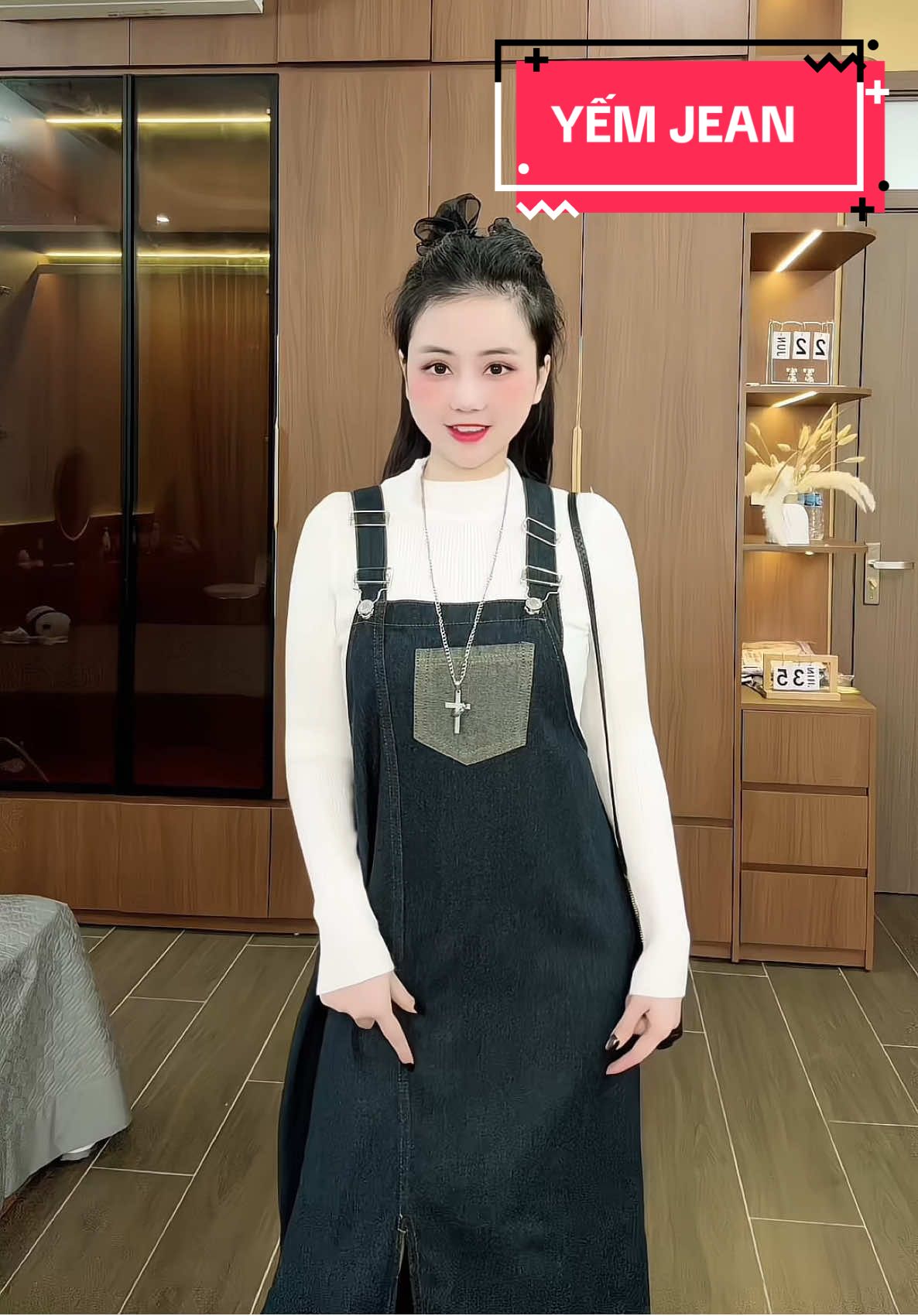 Yếm jean mặc lên siêu háck tuổi #yem #yemjeans #thoitrangnu #virall #cungthuyreview 