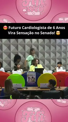 ​O pequeno Davi Giordani, de apenas 6 anos e sonhando em ser médico cardiologista, deu um show de conscientização no Senado! 🇧🇷 ​Ele emocionou a Comissão de Direitos Humanos ao falar sobre saúde e prevenção. A frase de impacto do 