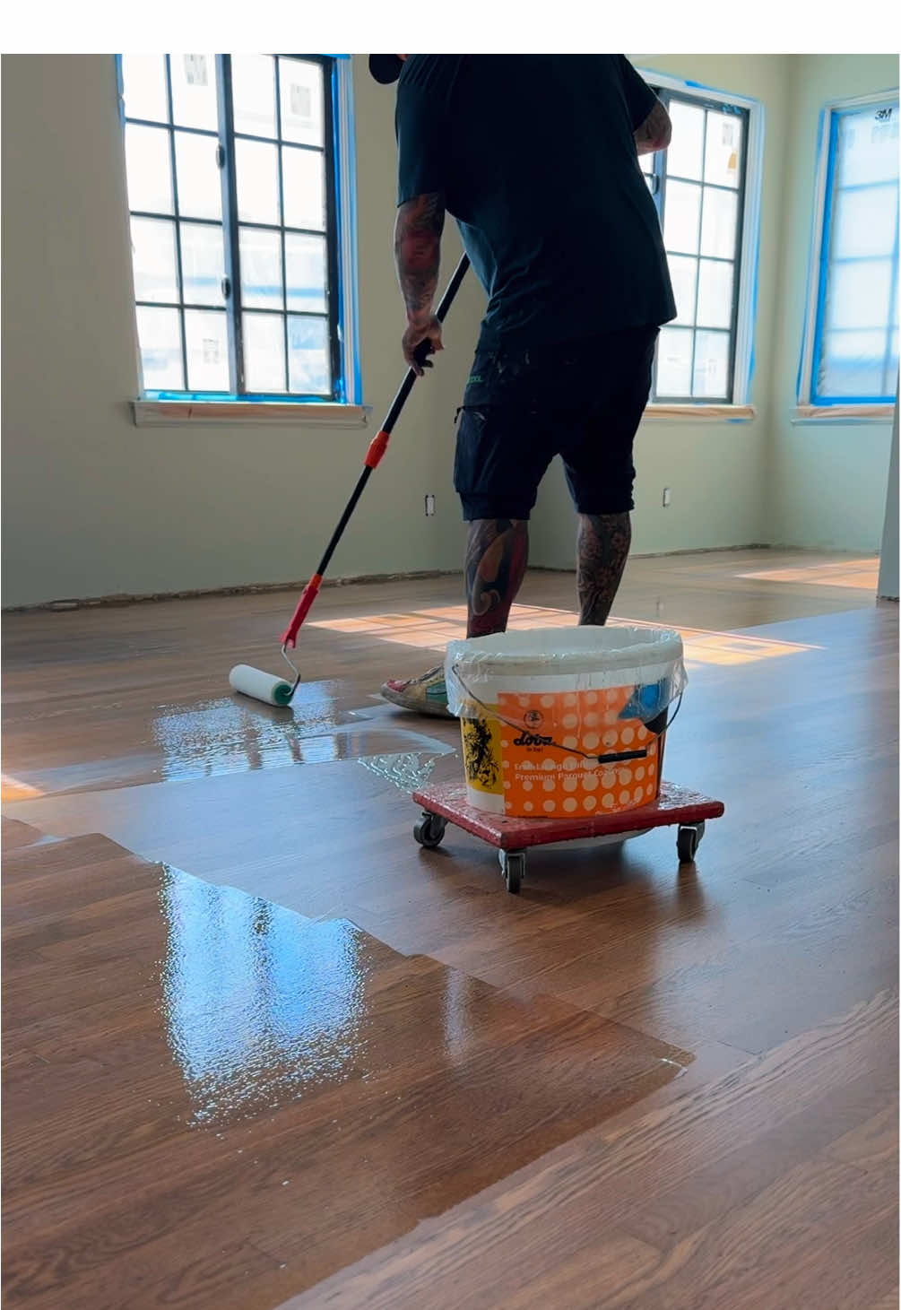 Final coat on this 90 year old top nail floor restoration 💃🏻 #hardwoodfloors #refinish #restoration #topnailfloors #flooring