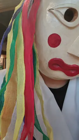 Today I wear a mask to play the spirits. These Korean wooden masks are called Tal and often connected to a dance.  #mudangjenn #maskplay #shaman #spirits spirits 
