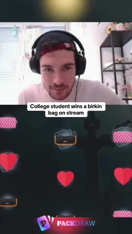 College student wins a birkin bag on stream #kickstreaming 