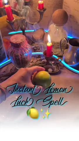 Lemon Luck Spell For You✨🤍🍋 #witchtok #luckcharm #pagan #energyshield #witchtiktok 