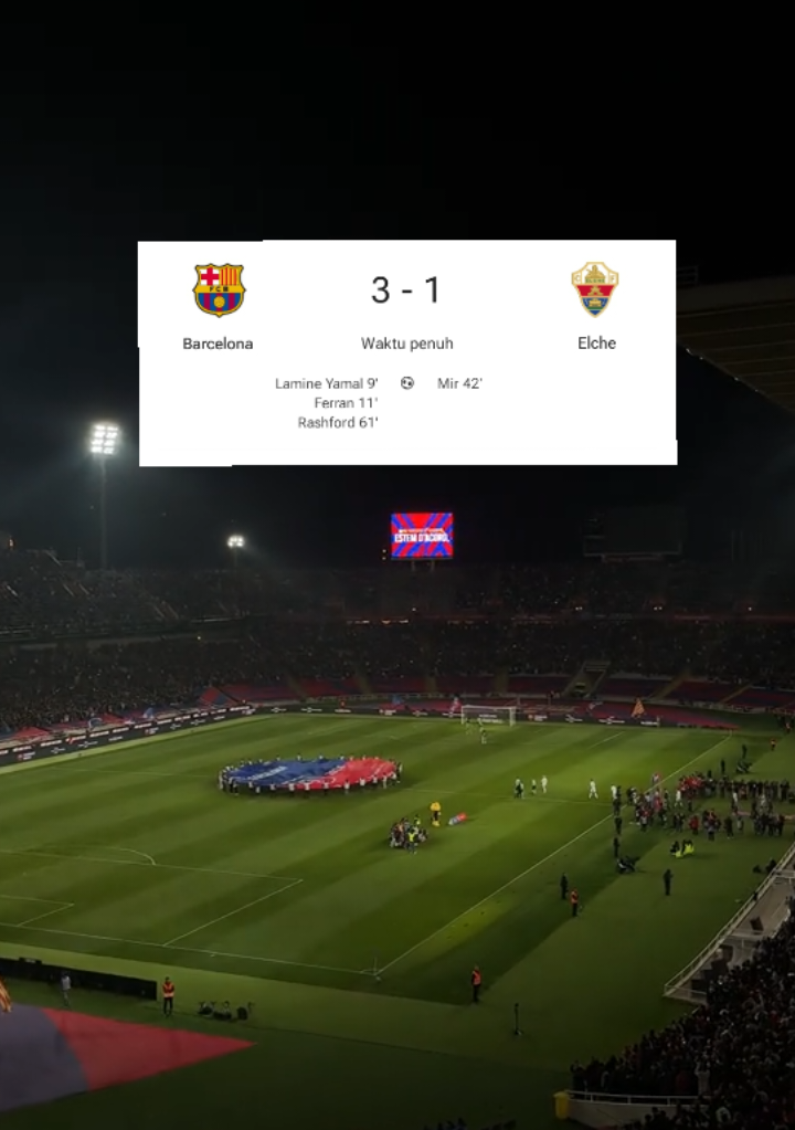 Menang Tanpa Penalti🤭🤣 #barcelona #elche #laliga  #vamos #fyppppppppppppppppppppppp 