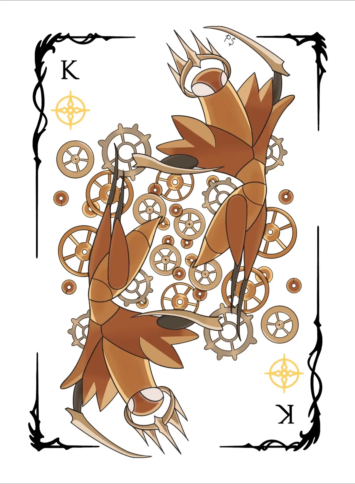 I thought these two were fitting as kings. This might be one of my favorite #silksong #cards i’ve done so far.  #silksongfanart #cogworkdancers 