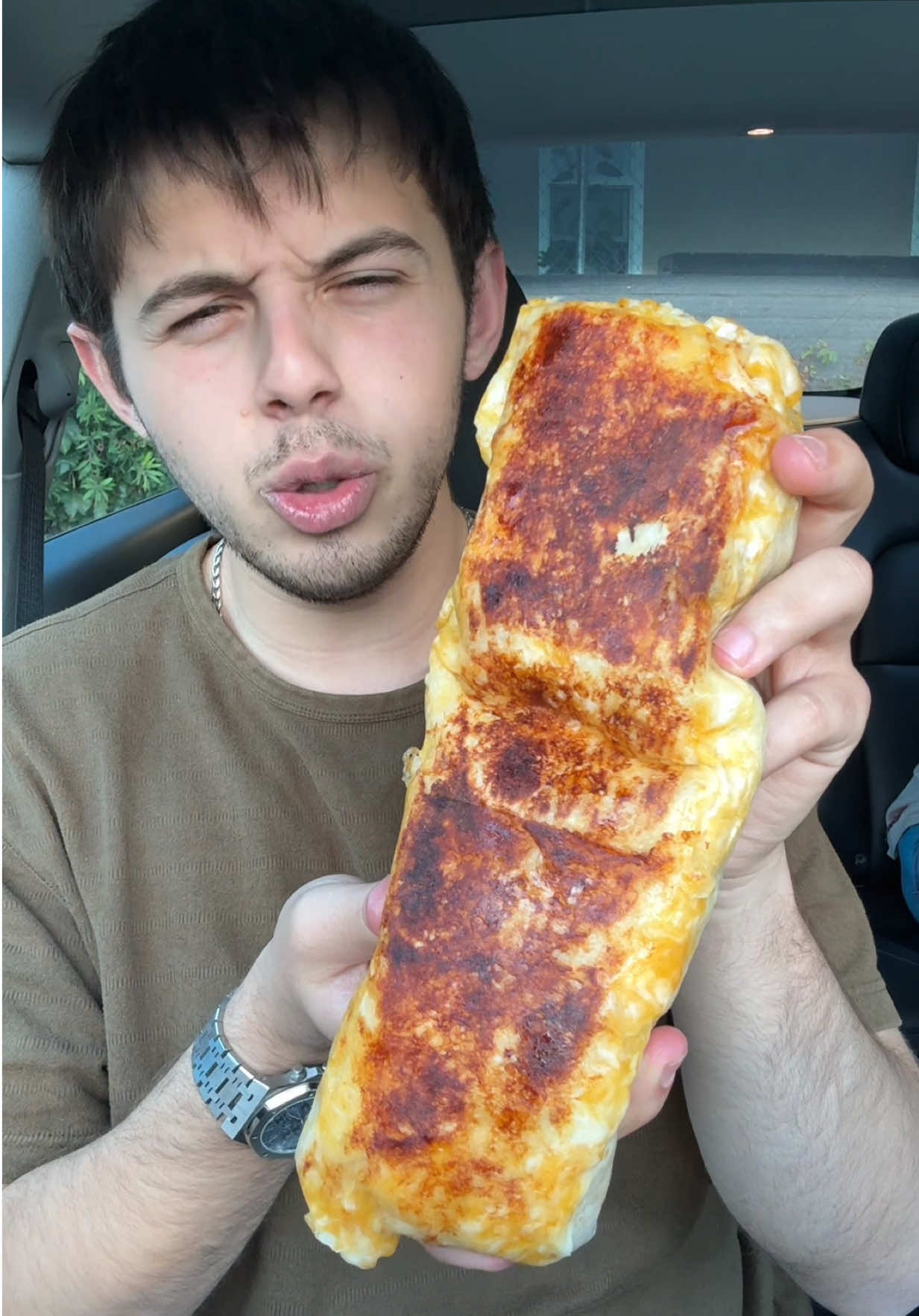 Tiny flaming hot grilled cheese burrito from @tacobell 