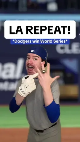 The Los Angeles Dodgers win the World Series again😂⚾️ #MLB #baseball #losangelesdodgers #torontobluejays #WorldSeries 