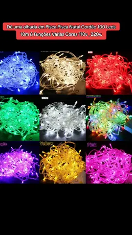 Dê uma olhada em Pisca Pisca Natal Cordão 100 Leds 10m 8 Funções Varias Cores 110v / 220v ANJIN por R$14,89 - R$15,90. Compre na Shopee agora! https://s.shopee.com.br/4q7VowwDkS