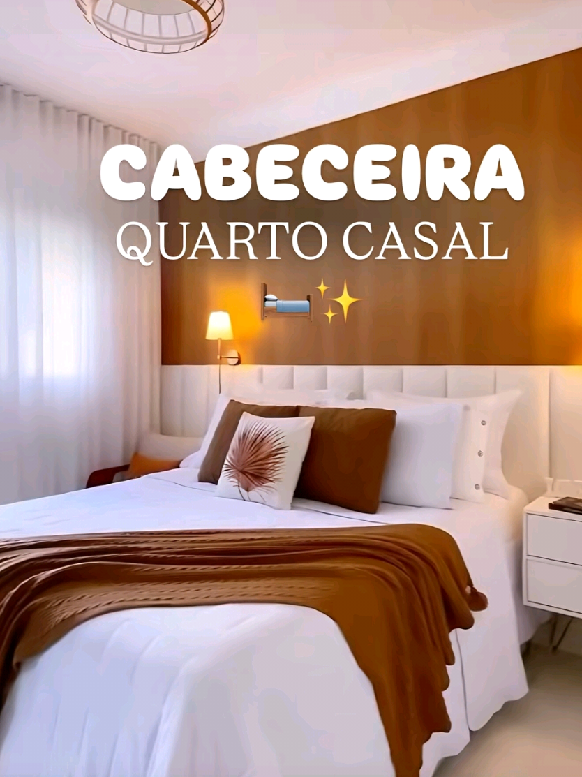 ✨ Cabeceira elegante para transformar o quarto de casal em um verdadeiro refúgio de conforto e estilo 🤎🛏️ Detalhes acolhedores, cores harmônicas e um toque de sofisticação que fazem toda a diferença! #Decoração #QuartoCasal #InspiraçãoDecor #CabeceiraEstofada #tiktokshop 