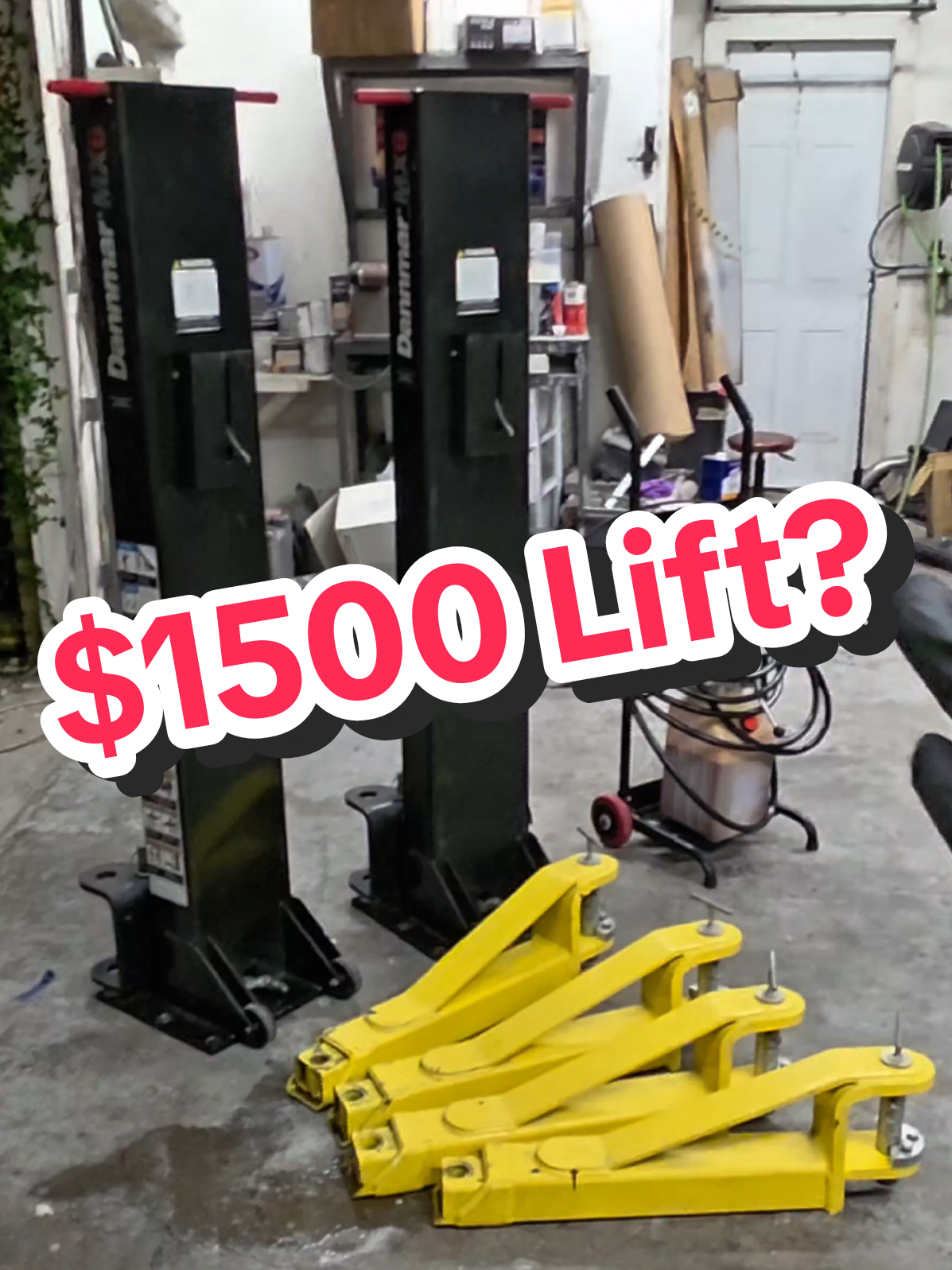 Installing my used Mobile car lift  #Cartok #mechanic #DIY 