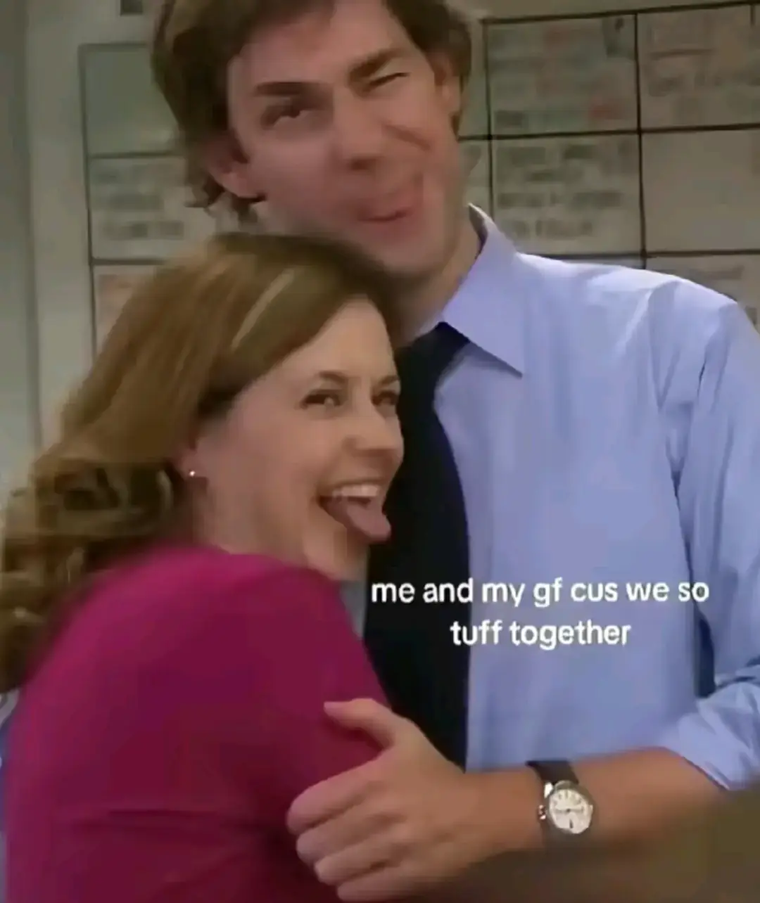 We the real definition of tuff 💥##powercouple #weaintregular #tufftogether #couplevibes #funnycouple      