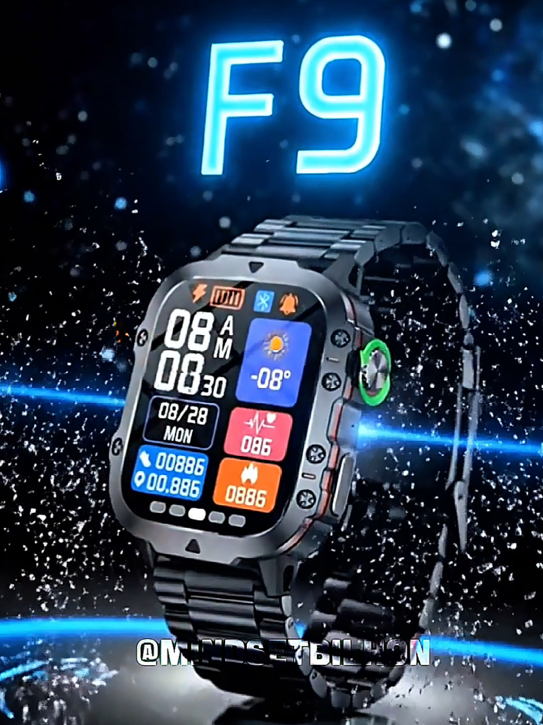 O Smartwatch F-9 2025 Pro combina estilo premium e tecnologia avançada em um único dispositivo. Faça chamadas 4G sem celular, registre momentos com câmera no pulso, monitore sua saúde em tempo real, use GPS preciso para localização, acompanhe treinos com modo esportivo inteligente, realize pagamentos via NFC, carregue sem fios e aproveite resistência total à água. Tecnologia máxima para quem exige o melhor todos os dias. #smartwatch #relogio #relogios @Mindset  Bilhon 