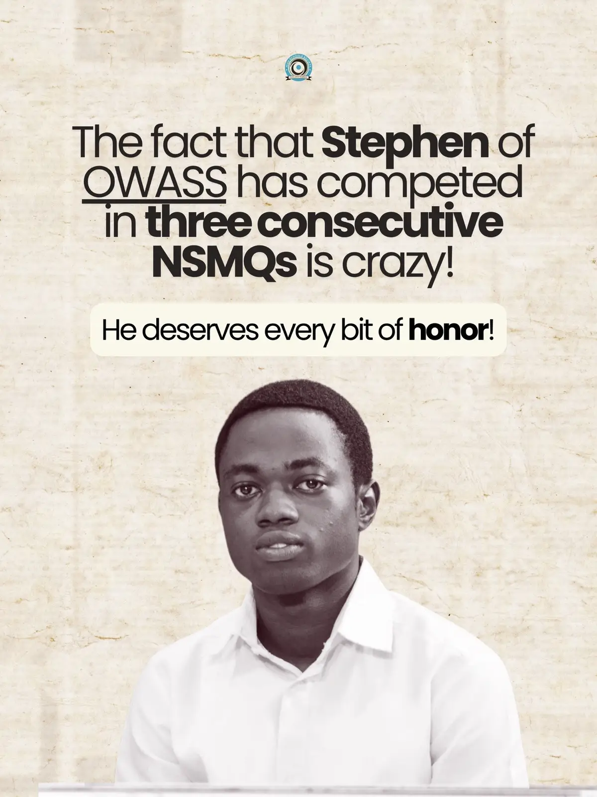 👏🏾For competing from Form 1, Stephen should be proud of himself! #opokuwareschool 