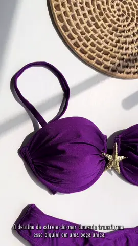 O detalhe da estrela-do-mar dourada transforma esse biquíni em uma peça única — elegante, moderna e com aquele toque de luxo que só a Lu Moda Praia tem. ✨🌊 #creatorsearchinsights #lookpraia #modapraia 