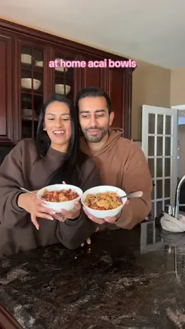 nav & nehal try new tings🍓🍌🫐 shoutout @Ninja Kitchen #EasyRecipe #healthy #couple #cooking #acai 