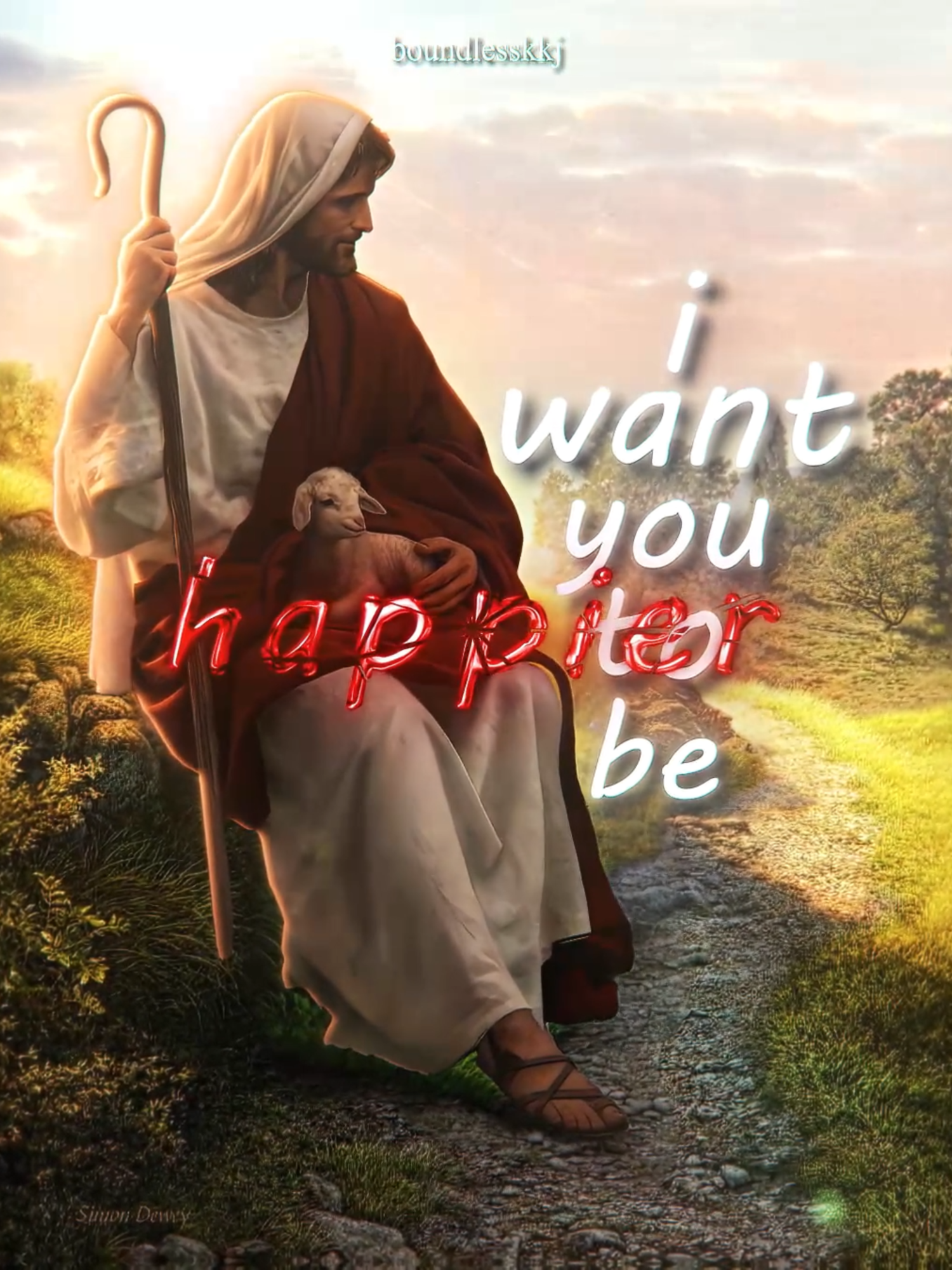 “i want you to be happier“ rm:@echoo.ae  #edit #jesus #christ #christianity #jesusedit