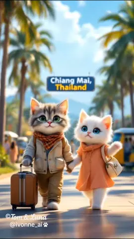 Tom & Luna’s Adventures 🐾  Chiang Mai, Thailand ✨ Original creation made by me 💕 Every story, outfit, and scene is part of my own project. Follow Tom & Luna as they travel the world 🌍 #TomAndLuna #MyOriginalContent #TravelStory #fyp 