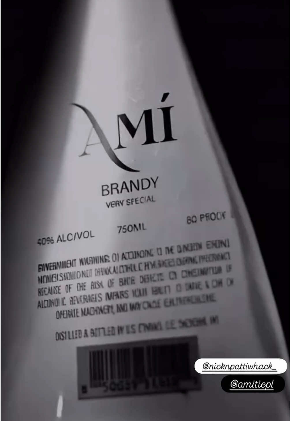 Make sure you follow ! And grab a bottle of “AMÍ “ by @nicknpattiwhack 🥃 #brandy #liquor #branding #fyp #relatable 